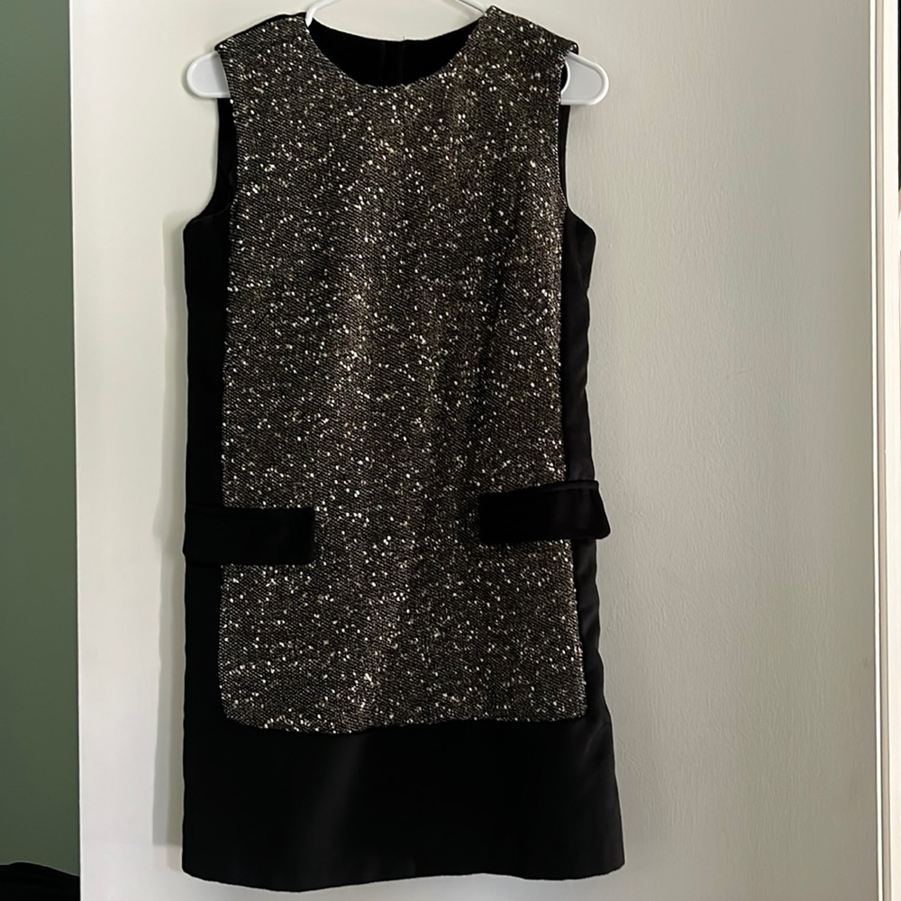 Boucle front dress